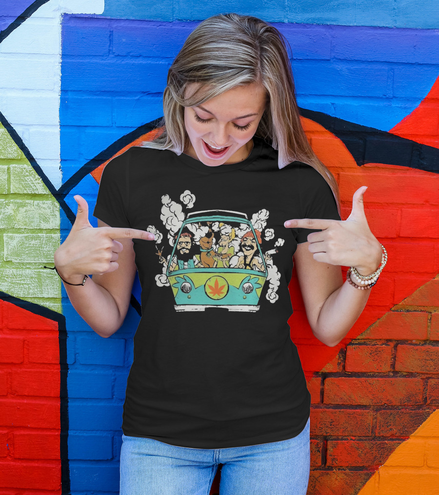 Cheech And Chong Scooby Doo Mystery Machine Smoke Adventure T-Shirt
