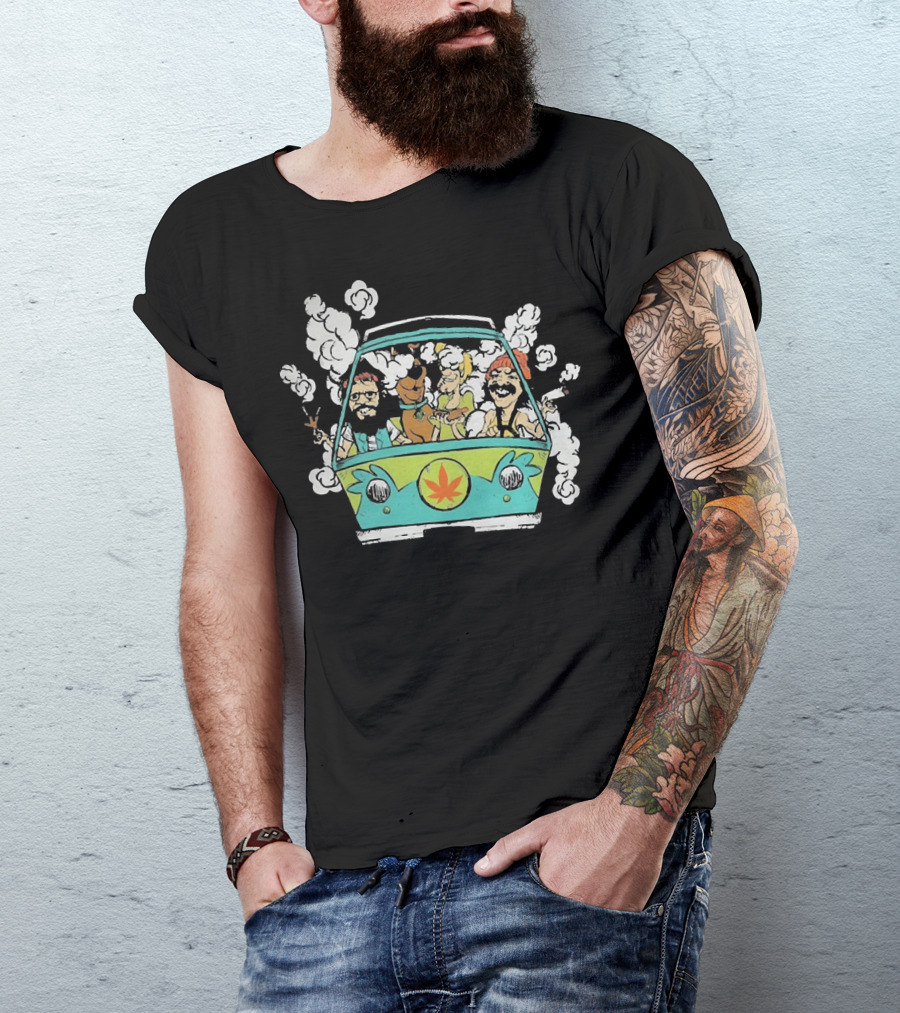 Cheech And Chong Scooby Doo Mystery Machine Smoke Adventure T-Shirt