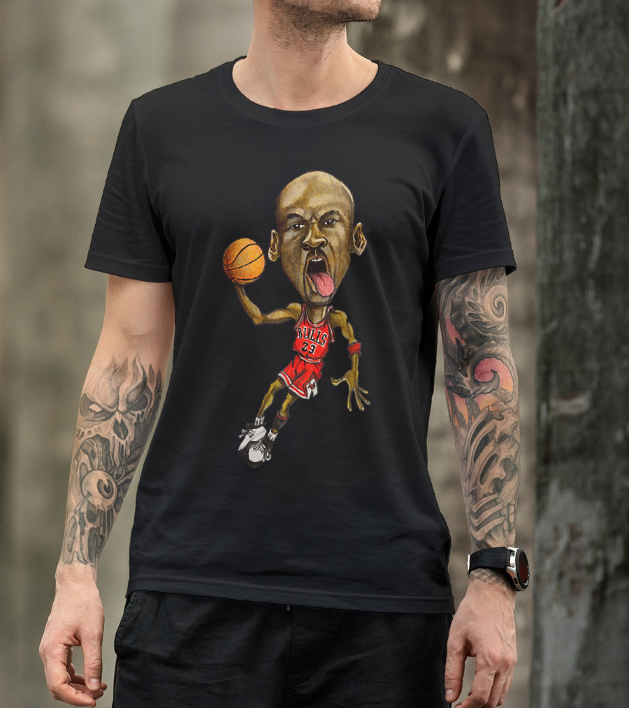 AIR Jordan Bulls 23 Caricature Basketball T-Shirt