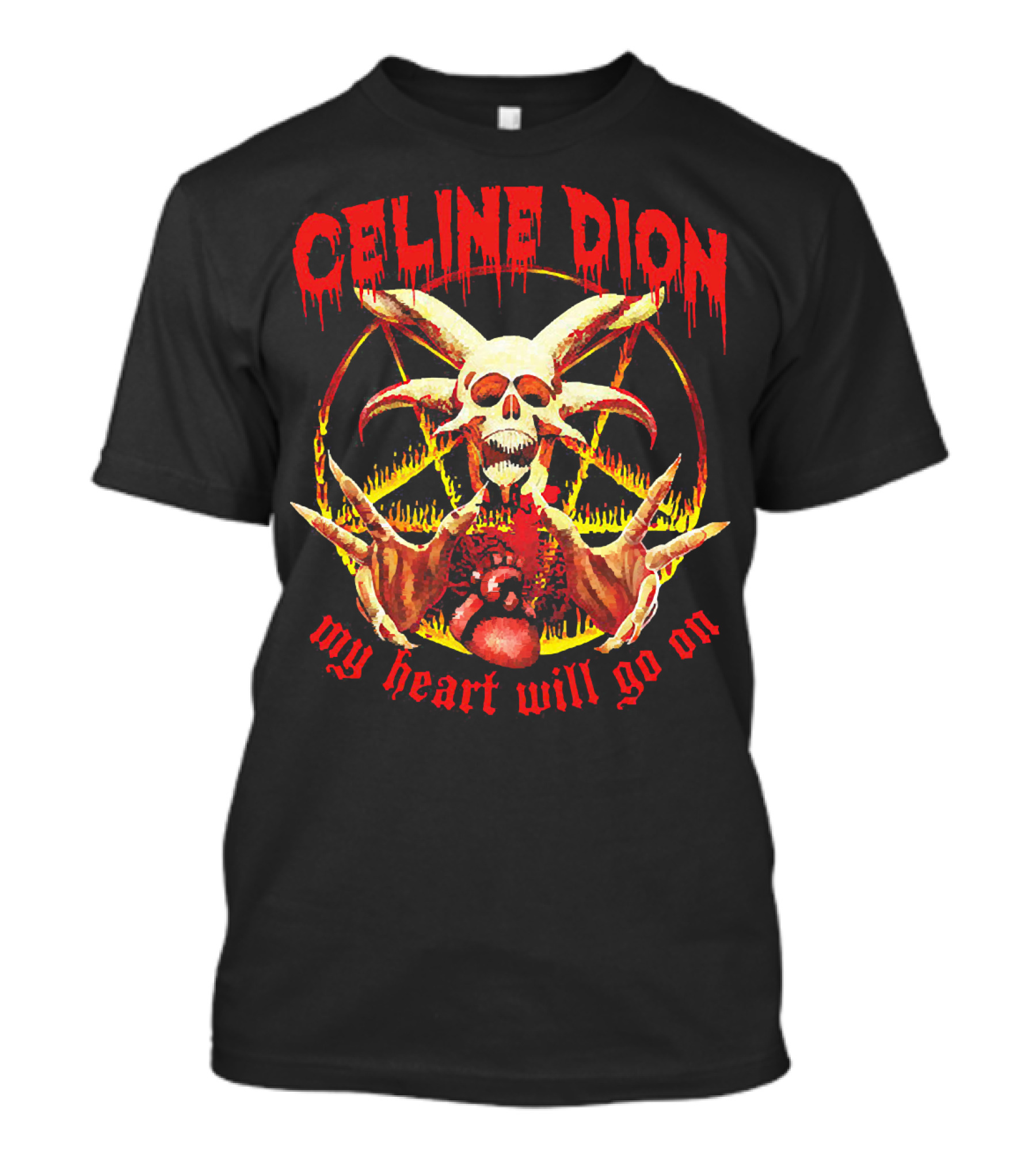Celine Dion My Heart Will Go On Metal Skeleton T-Shirt