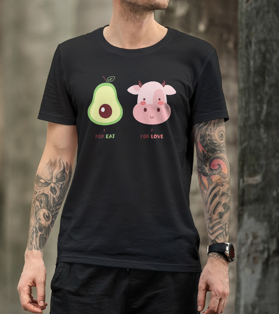 Avocado For Eat And Cow For Love T-Shirt