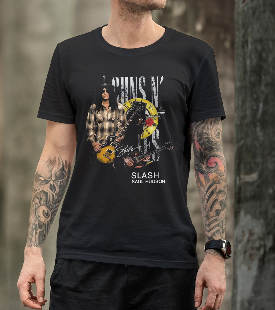 Guns N’ Roses Slash Saul Hudson Signature Image T-Shirt