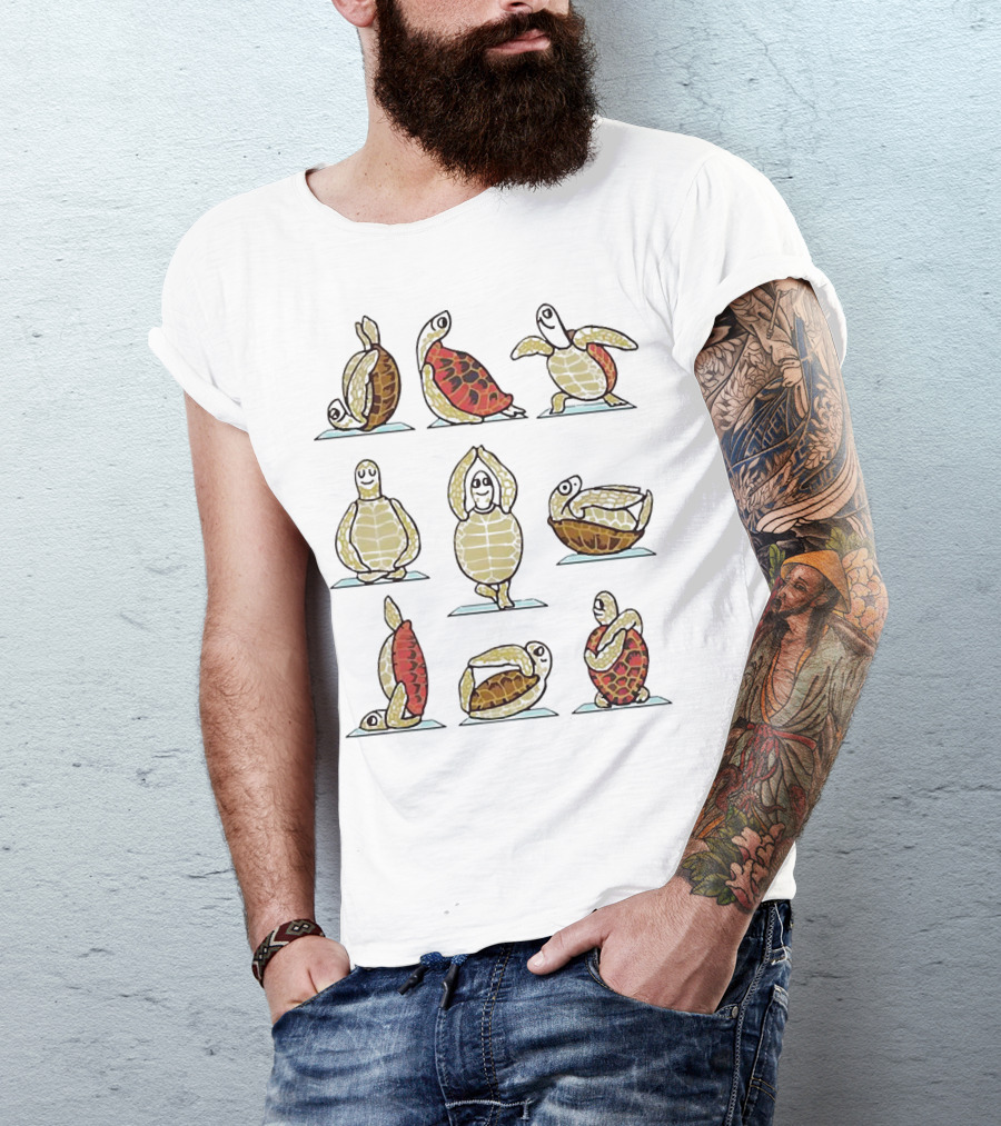 Turtle Yoga Poses Collection T-Shirt