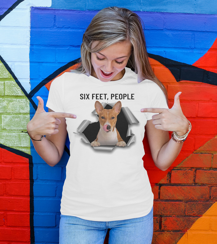 Six Feet People Basenji Torn Ripper T-Shirt