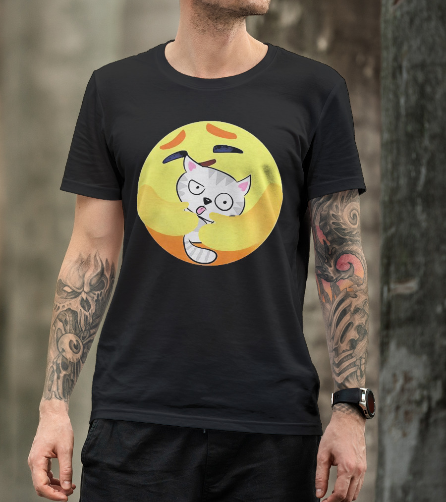 Icon Care Emoji Embrace Cat T-Shirt