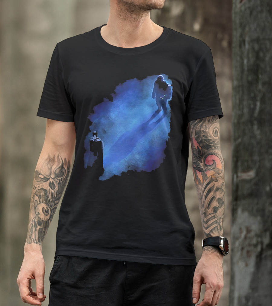 Batman Versus Thanos Blue Shadow Showdown T-Shirt