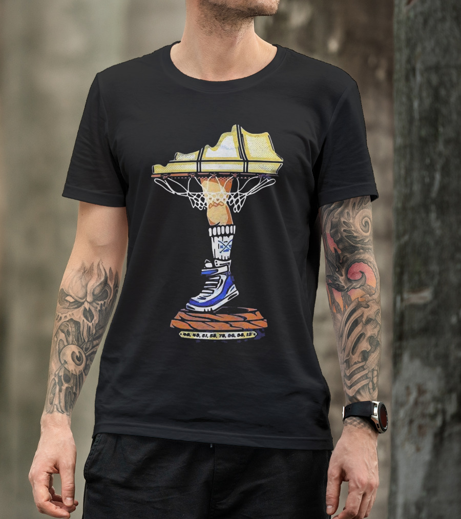 Kentucky Basketball Shoe Leg Lamp With State Map And Hoop T-Shirt