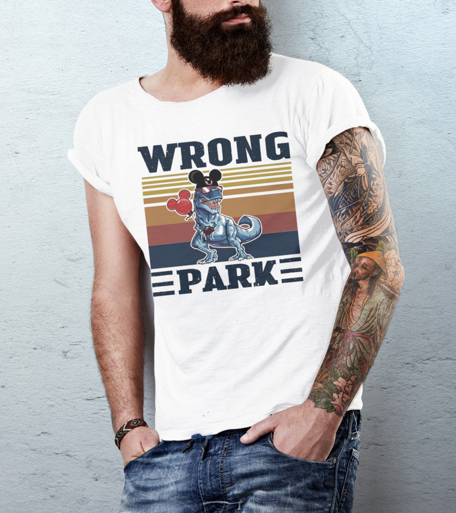 Wrong Park Dinosaur Rex Mickey Balloon T-Shirt