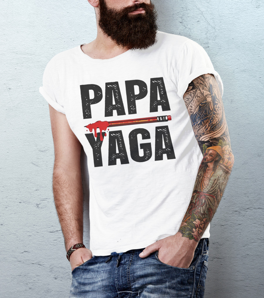 Pencil Papa Yaga Blood Dripping Text T-Shirt