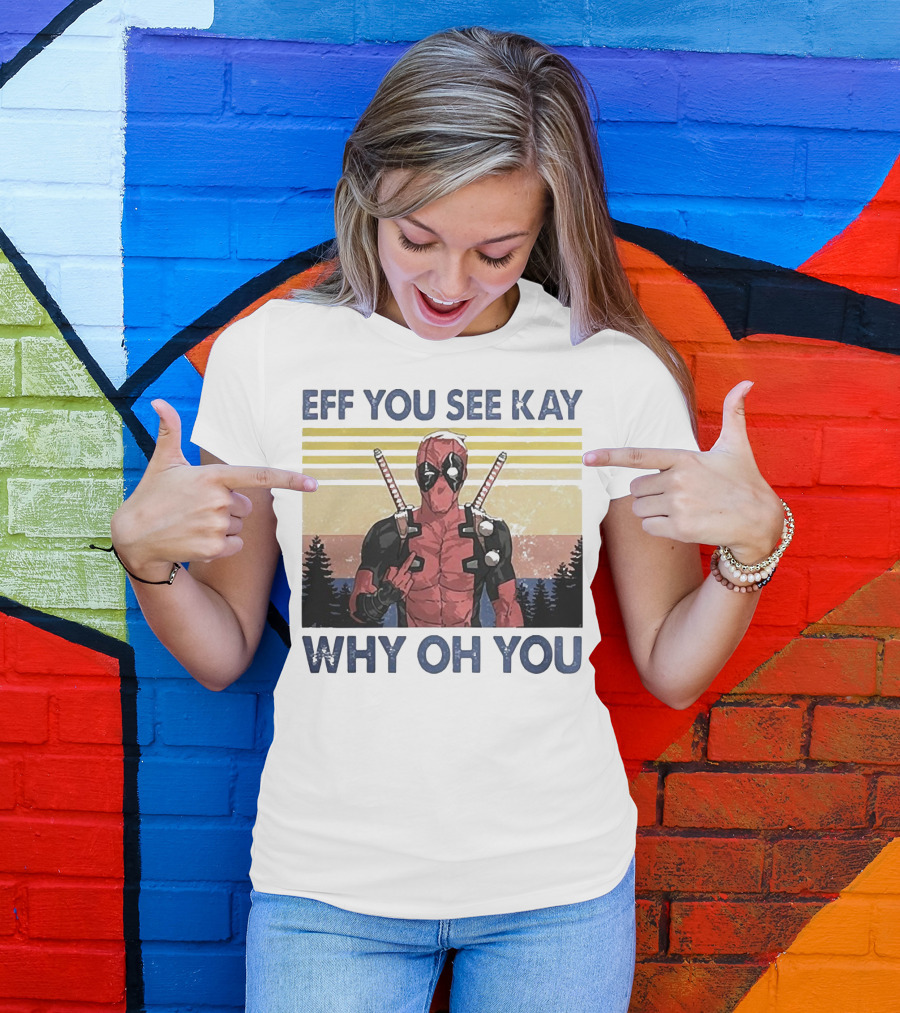 Eff You See Kay Why Oh You Retro Superhero T-Shirt