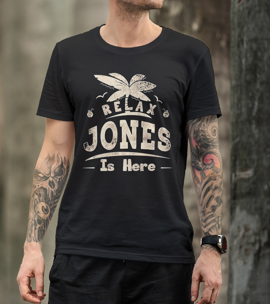 Relax Jones Is Here Palm Tree And Birds T-Shirt