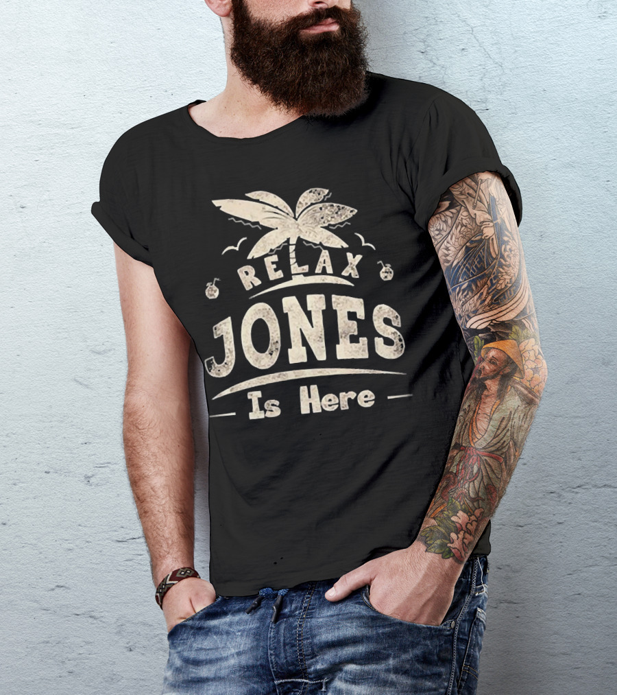 Relax Jones Is Here Palm Tree And Birds T-Shirt