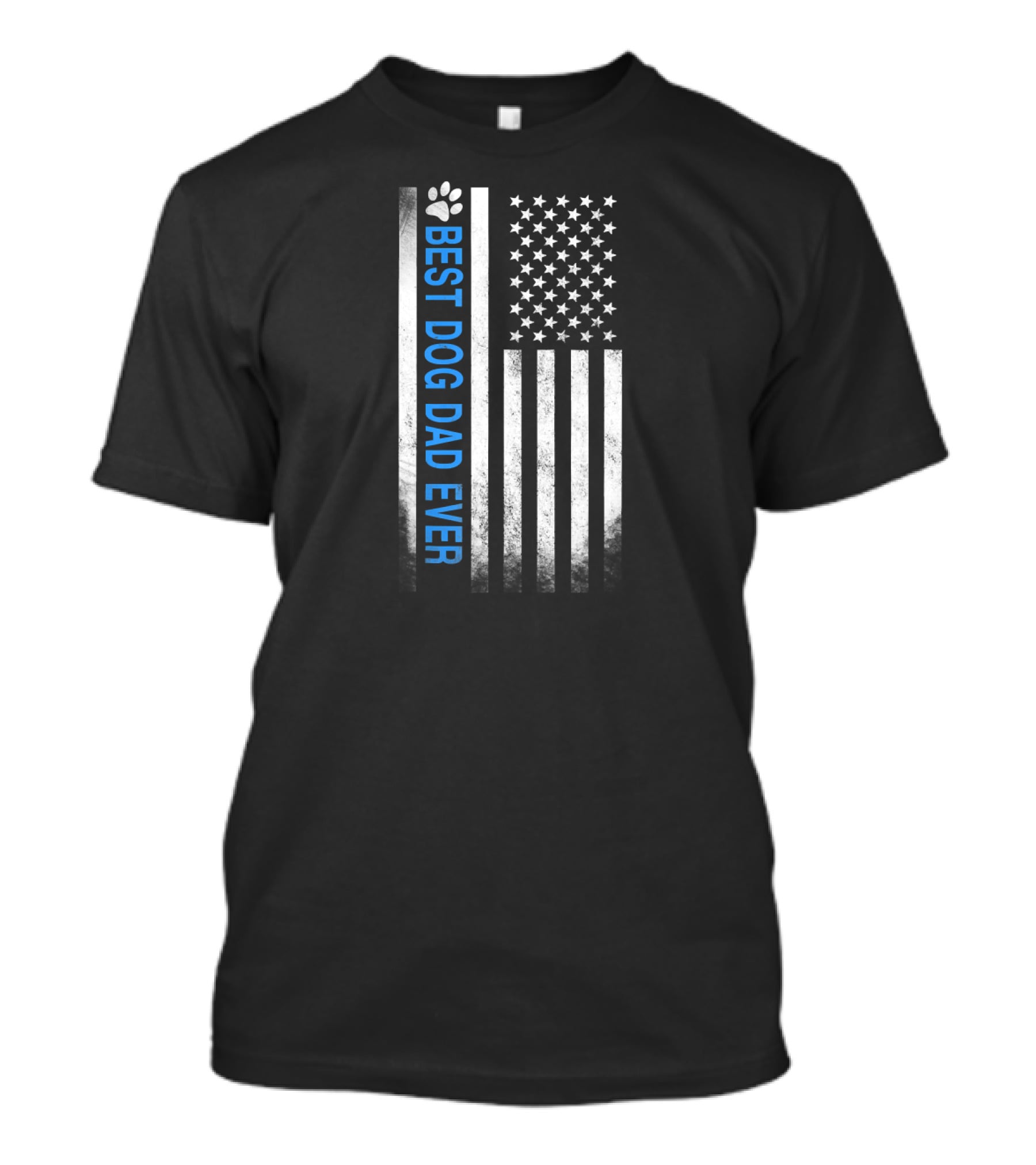 Best Dog Dad Ever American Flag Patriotic Father's Day T-Shirt