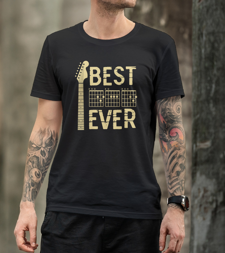 Guitarist Best Dad Ever D A D Chord Best Ever T-Shirt