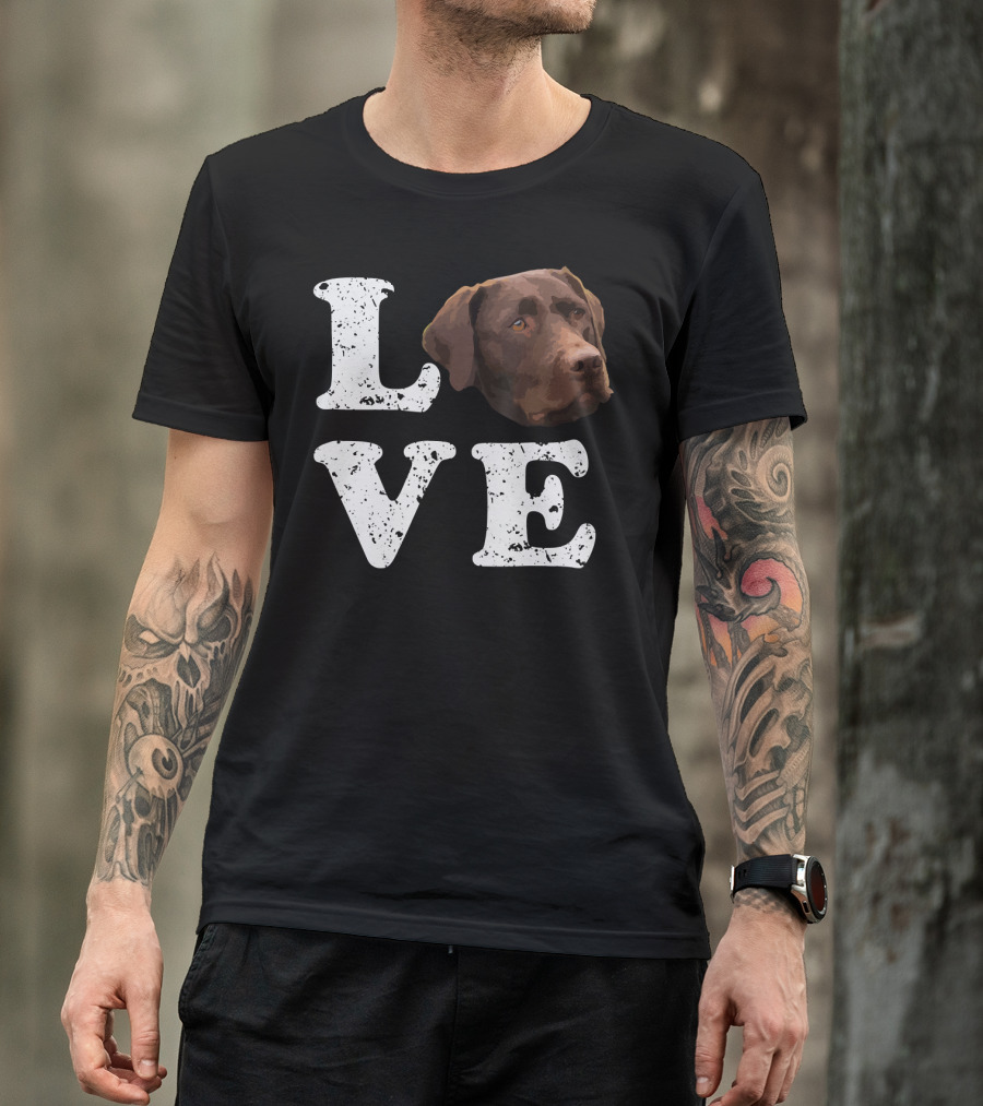 Love My Chocolate Lab Labrador Retriever Dog T-Shirt