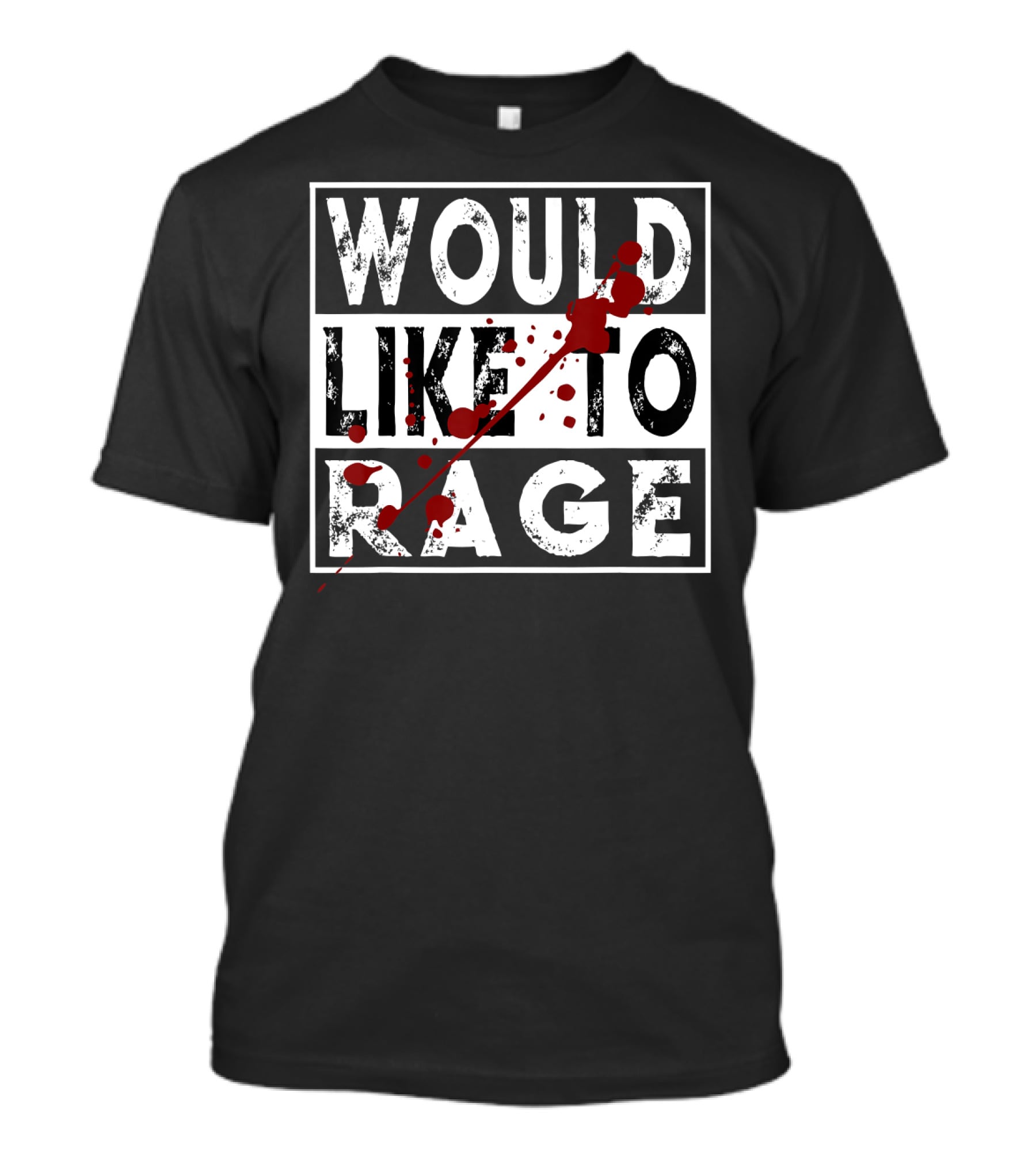 Would Like To Rage Barbarian Warrior Class RPG Humor T-Shirt