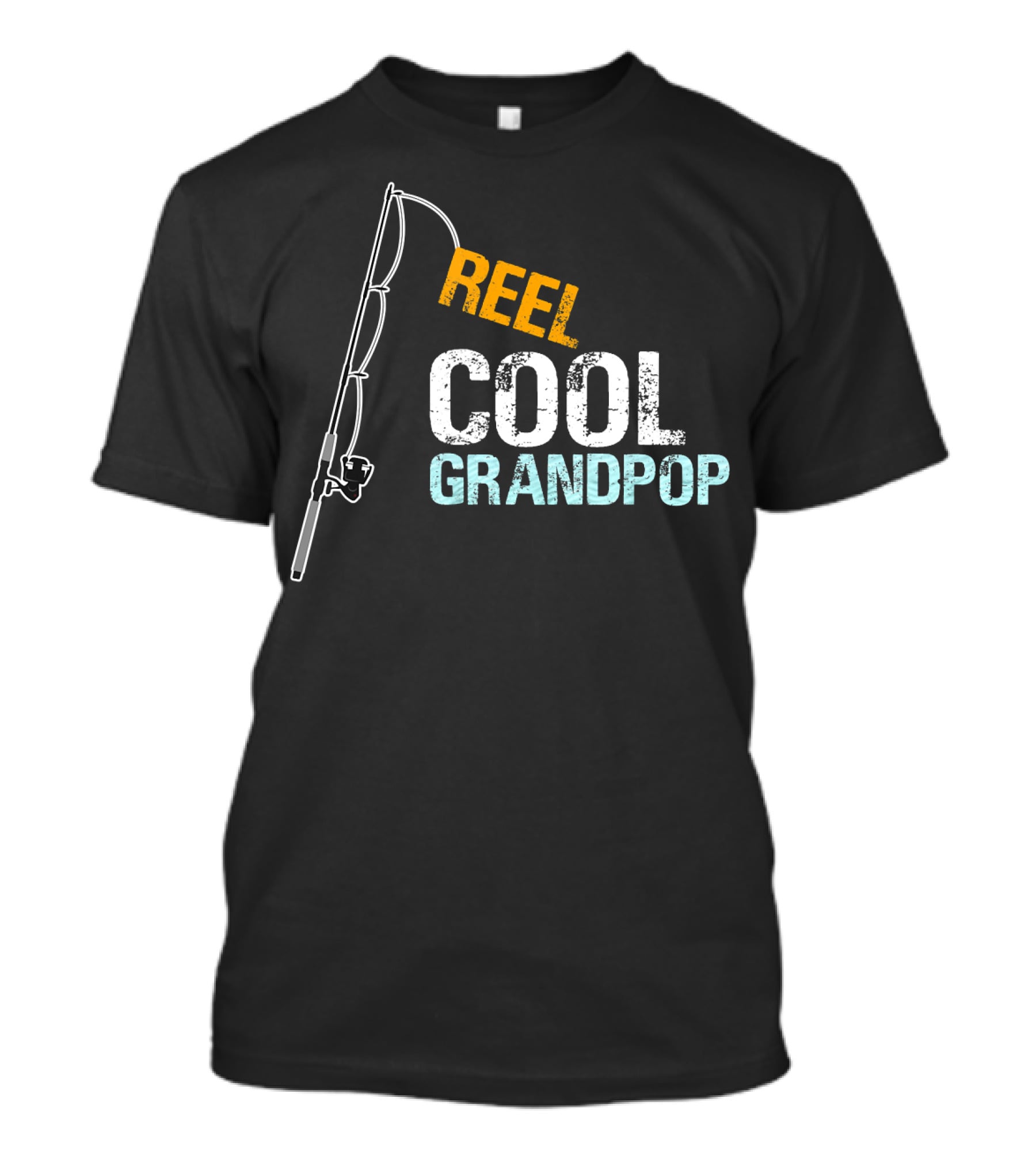 Mens Reel Cool Grandpop From Granddaughter Grandson Fishing Rod T-Shirt