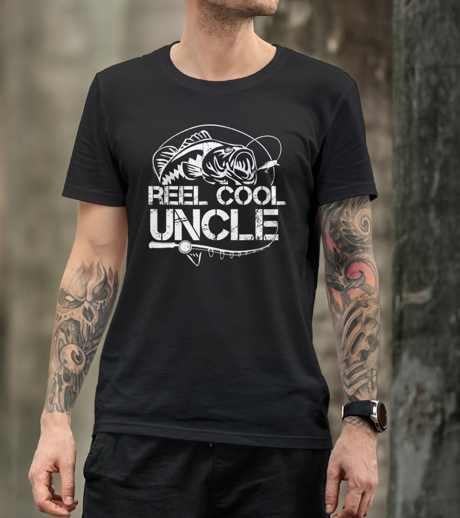 Reel Cool Uncle Fishing Dad Daddy T-Shirt