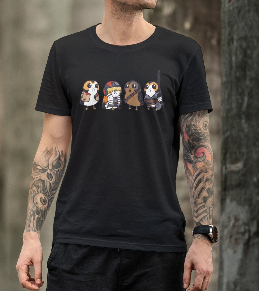 Star Wars Porgs In Iconic Costumes Of Beloved Characters T-Shirt
