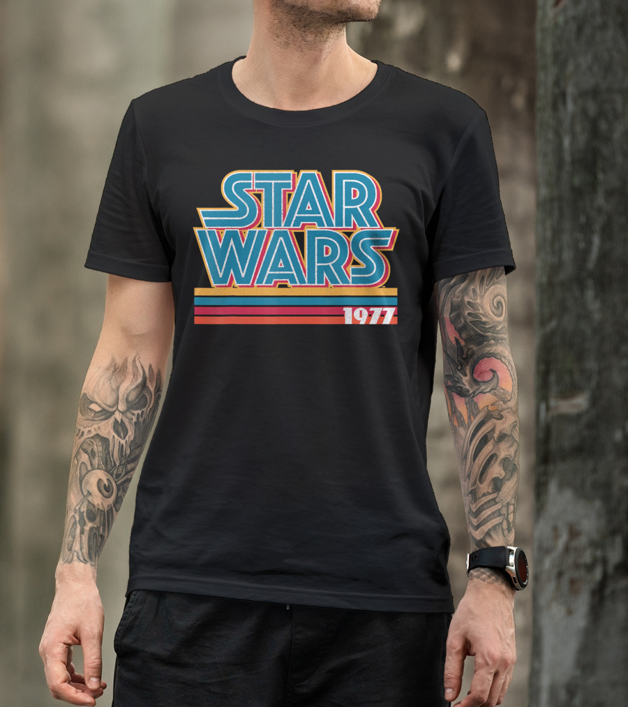 Star Wars 1977 Retro Striped T-Shirt
