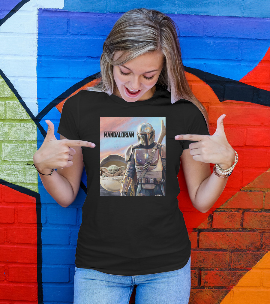 The Mandalorian Star Wars The Child Painting Scene T-Shirt
