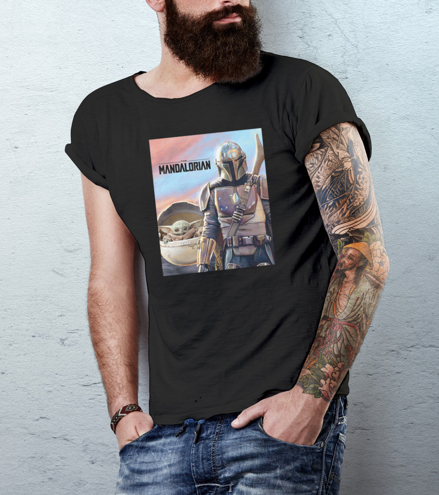 The Mandalorian Star Wars The Child Painting Scene T-Shirt