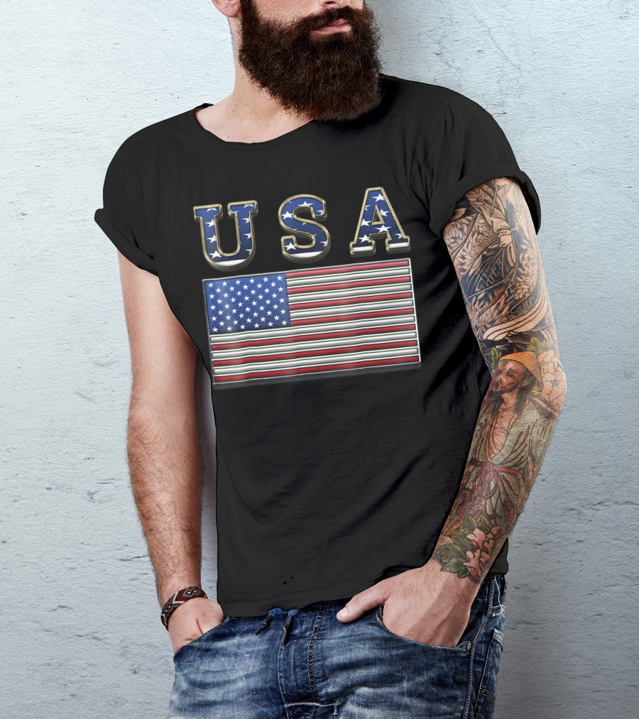 USA United States American Flag Patriotic T-Shirt