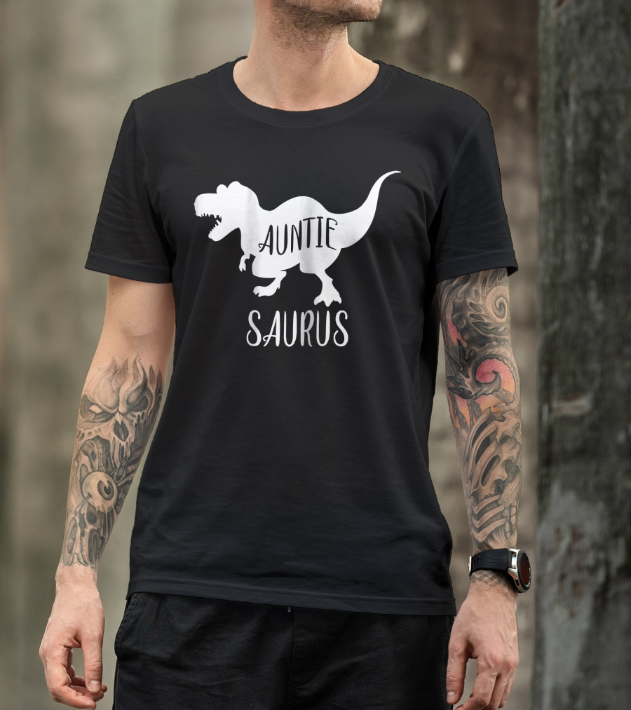 Auntie Saurus Dinosaur Family Matching Aunt T-Shirt