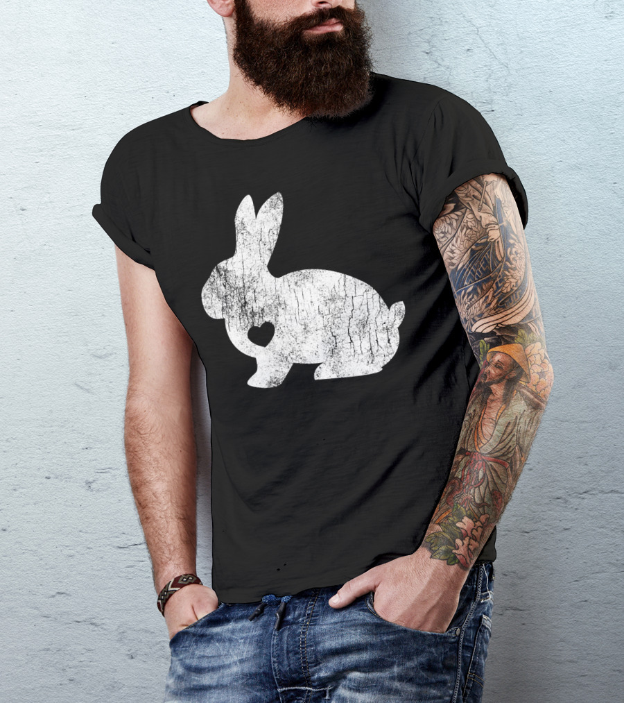 Love Heart Bunny Rabbit Lover Animal Pet Owner Easter T-Shirt