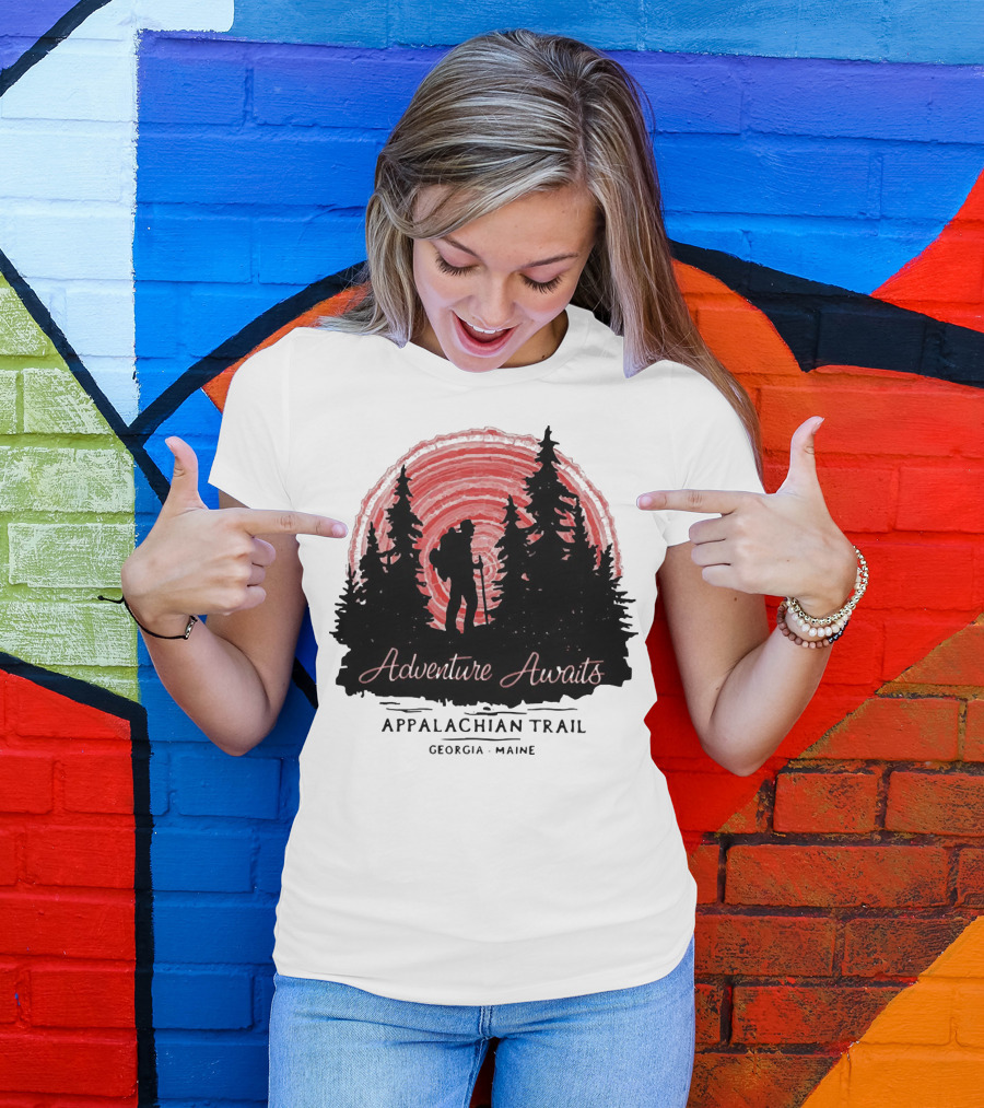 Adventure Awaits Appalachian Trail Georgia Maine T-Shirt