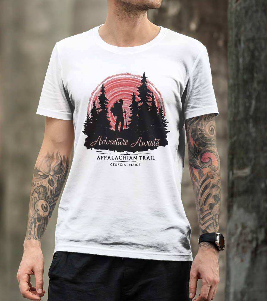 Adventure Awaits Appalachian Trail Georgia Maine T-Shirt