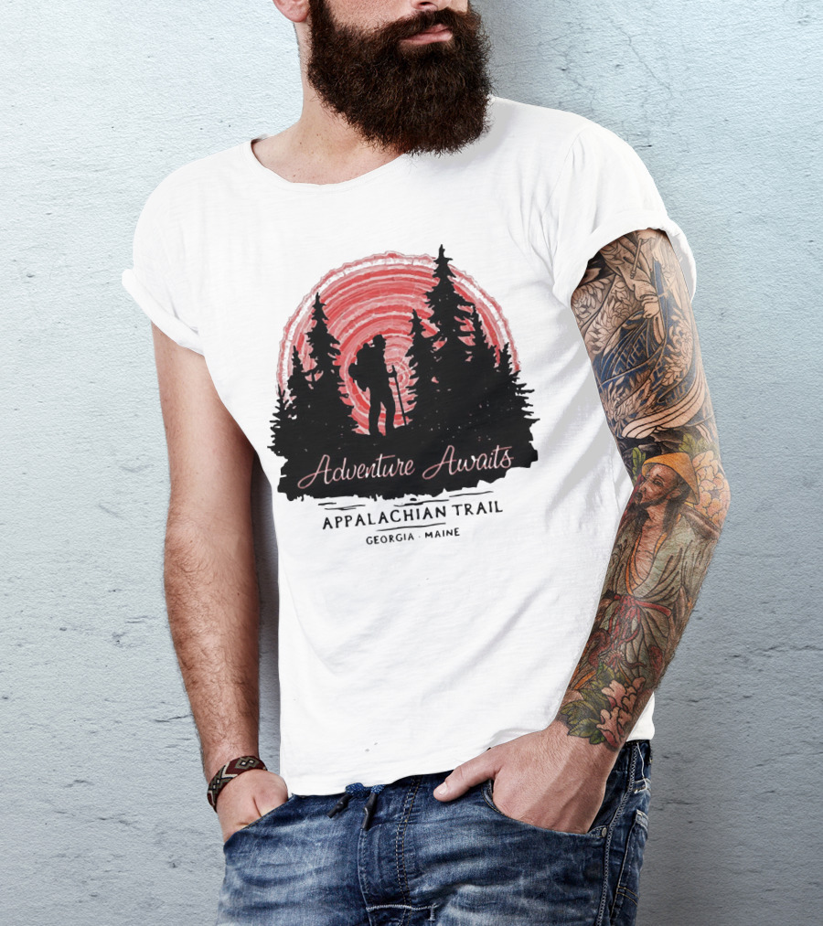 Adventure Awaits Appalachian Trail Georgia Maine T-Shirt