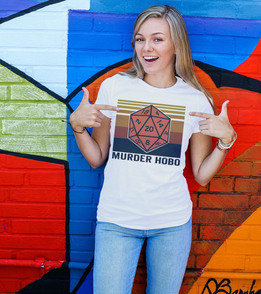 Murder Hobo D20 Dice Vintage RPG T-Shirt