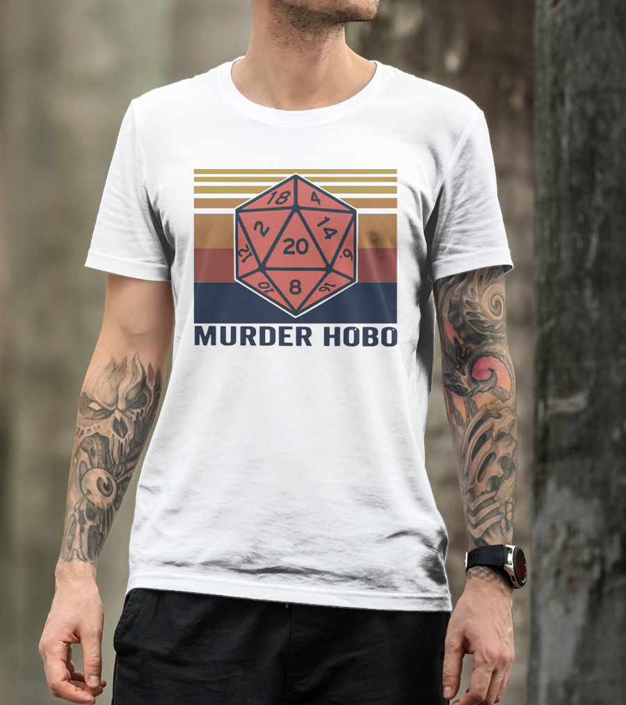 Murder Hobo D20 Dice Vintage RPG T-Shirt