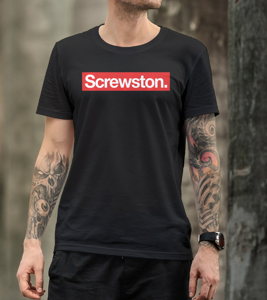 Screwston Houston Box Logo Premium Fitted T-Shirt