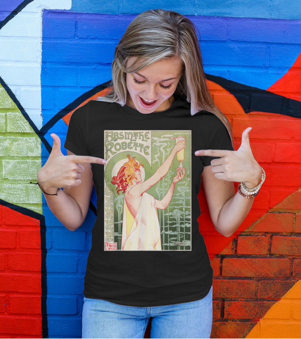 Absinthe Robette Retro Art Nouveau Poster By Privat-Livemont T-Shirt