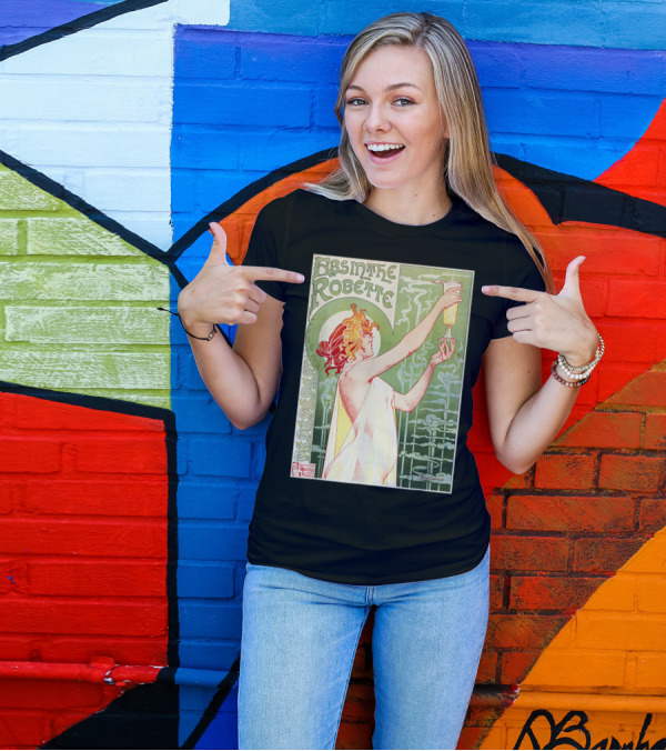 Absinthe Robette Retro Art Nouveau Poster By Privat-Livemont T-Shirt