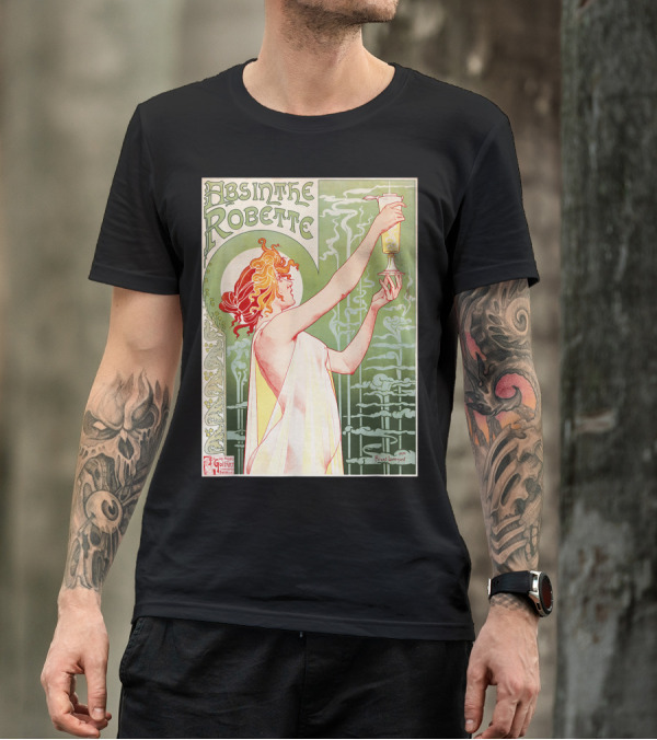 Absinthe Robette Retro Art Nouveau Poster By Privat-Livemont T-Shirt