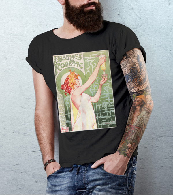 Absinthe Robette Retro Art Nouveau Poster By Privat-Livemont T-Shirt