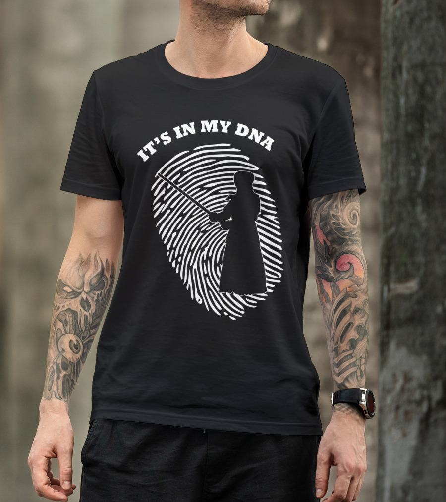 It's In My DNA Kendo Sword Fighter Fingerprint T-Shirt