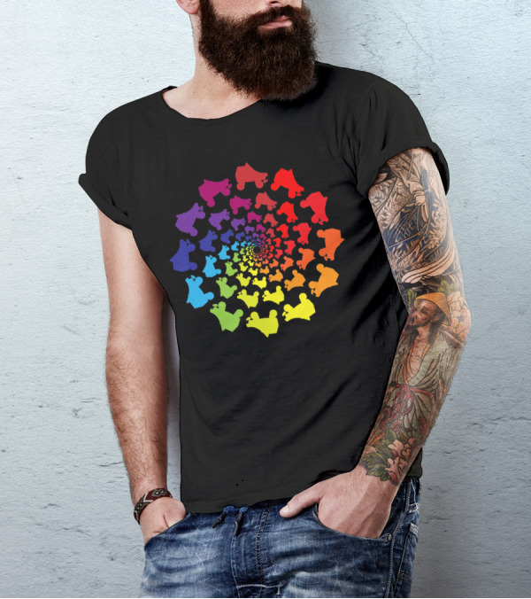 Rainbow Spiral Roller Derby Skates T-Shirt
