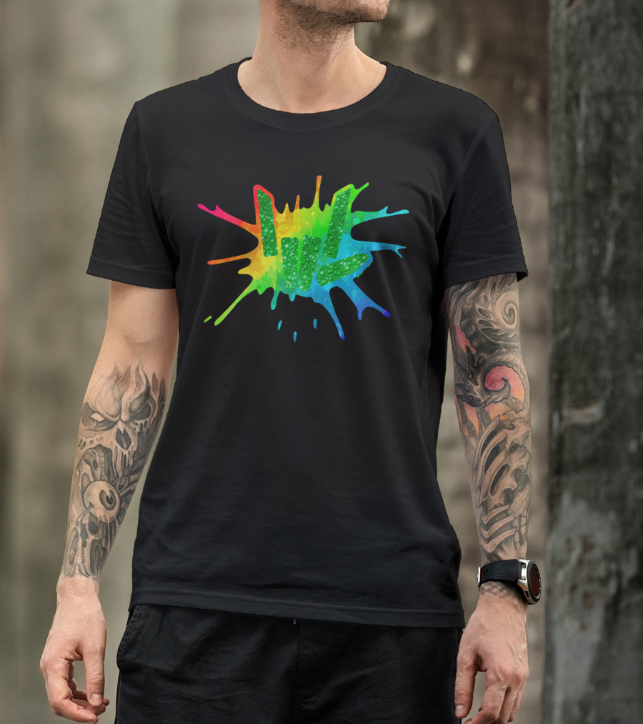 Love Youth And Beautiful Rainbow Paint Splash T-Shirt
