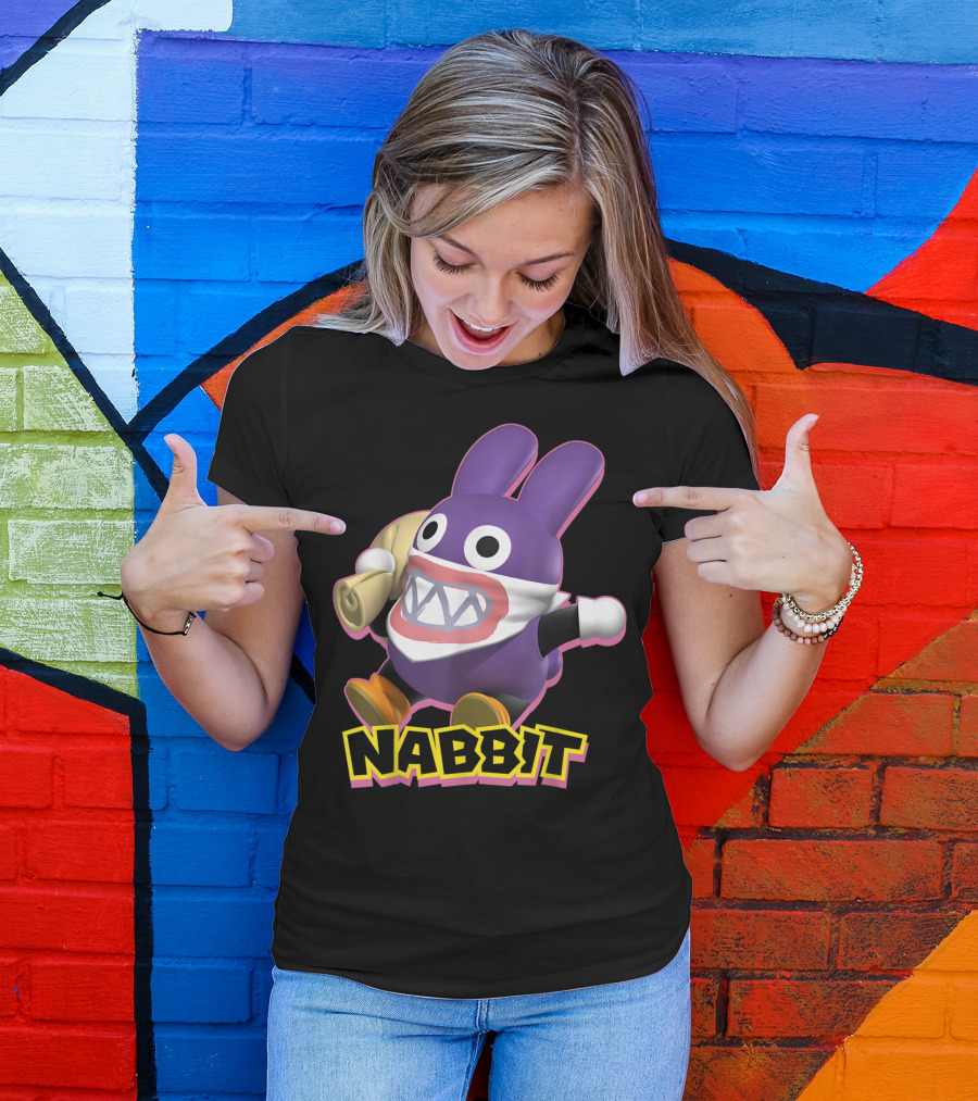 Nabbit Super Mario Action Character With Bandana And Sack T-Shirt