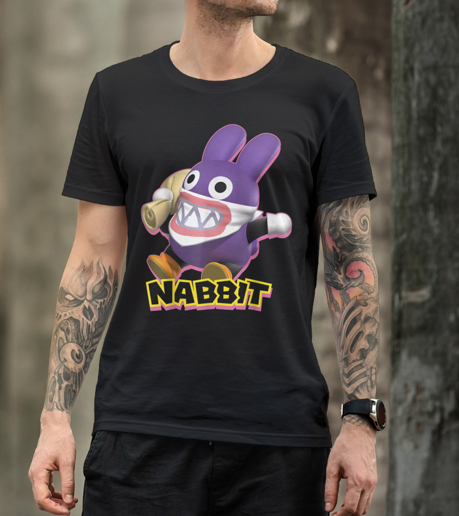 Nabbit Super Mario Action Character With Bandana And Sack T-Shirt