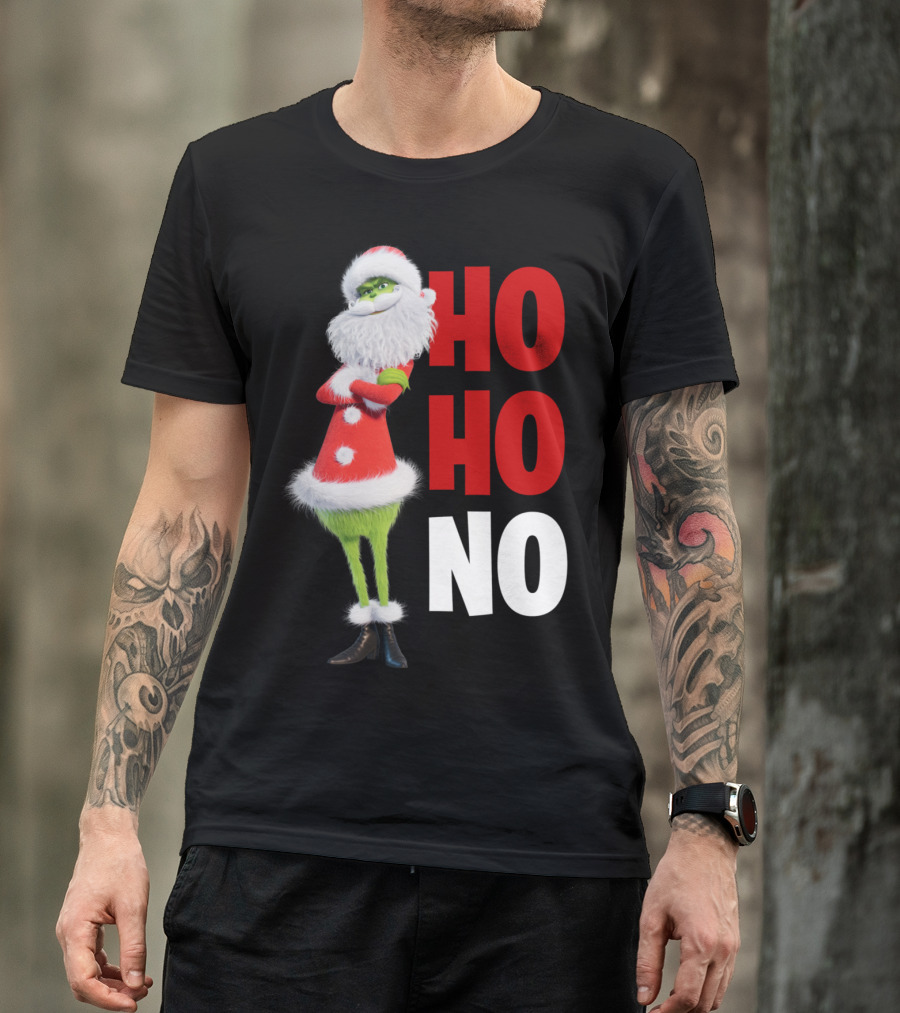 The Grinch Ho Ho No Christmas Santa Suit T-Shirt