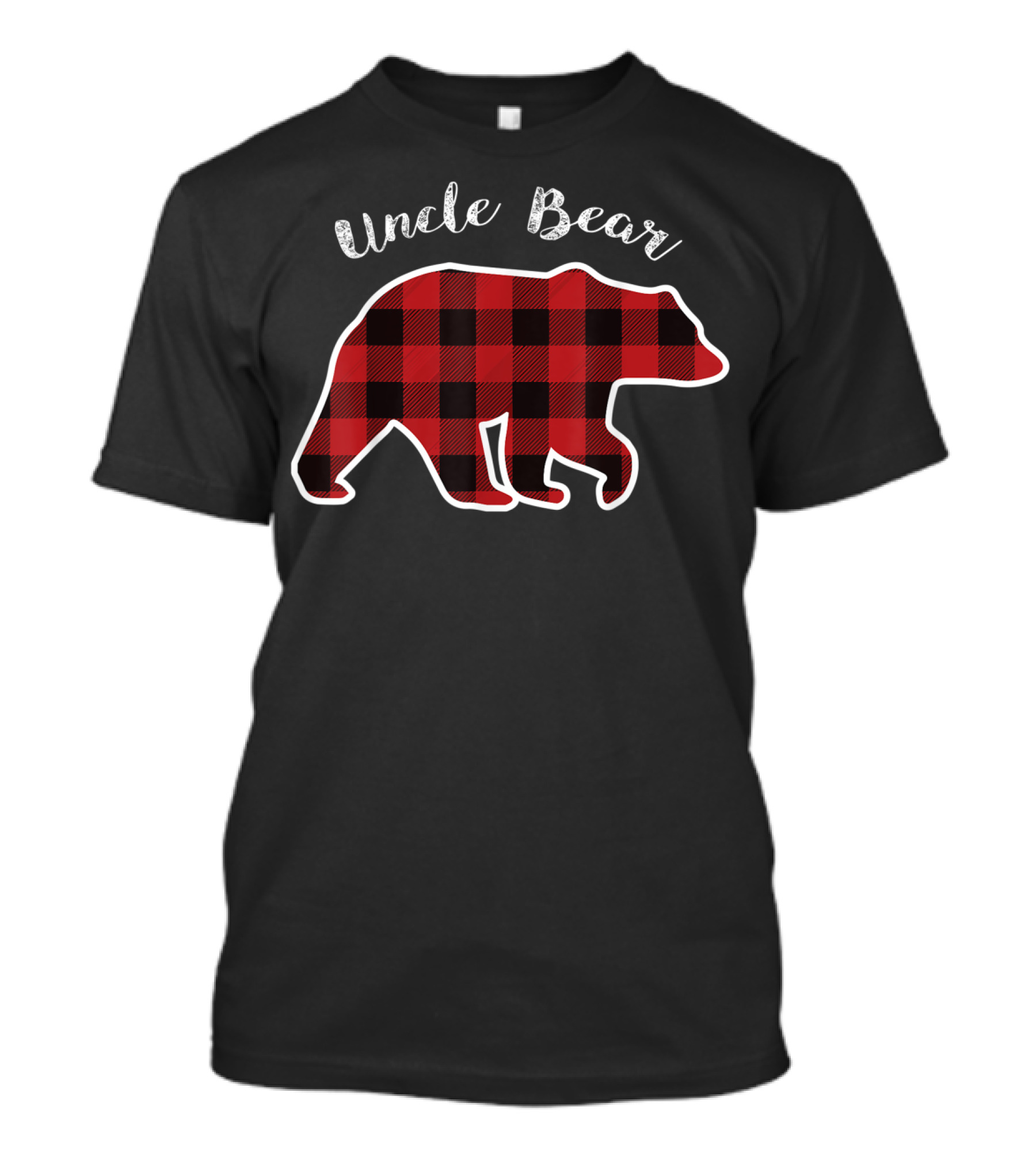 Uncle Bear Red Plaid Buffalo Check T-Shirt