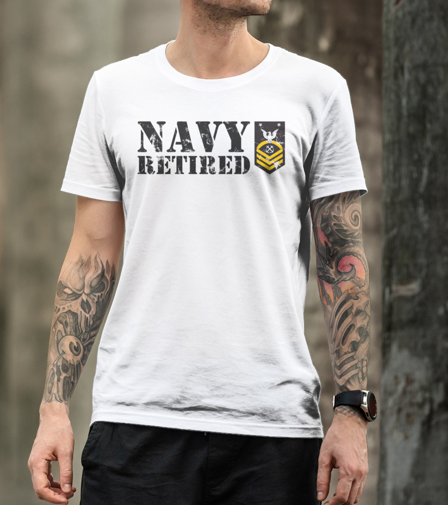 Navy Retired Usn Master Chief Petty Officer Mcpo Insignia T-Shirt