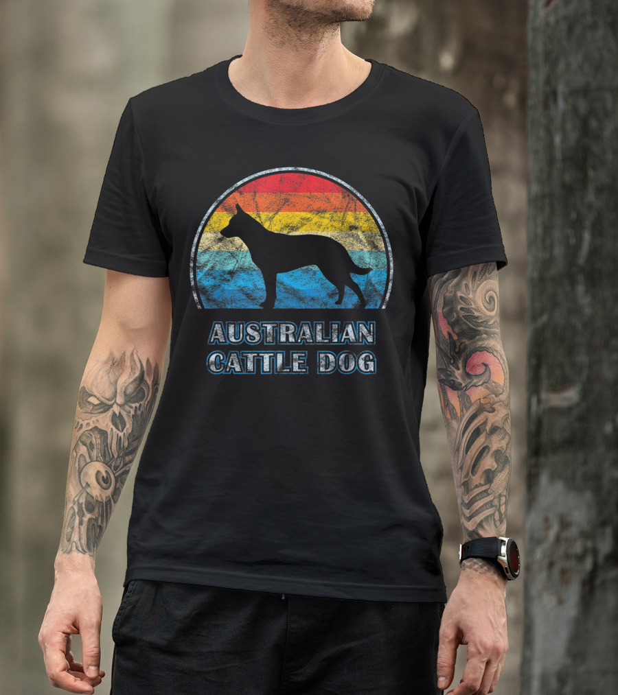 Australian Cattle Dog Retro Vintage T-Shirt