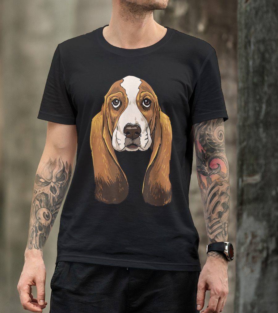 Basset Hound Breed Lover Basset Hound Face T-Shirt