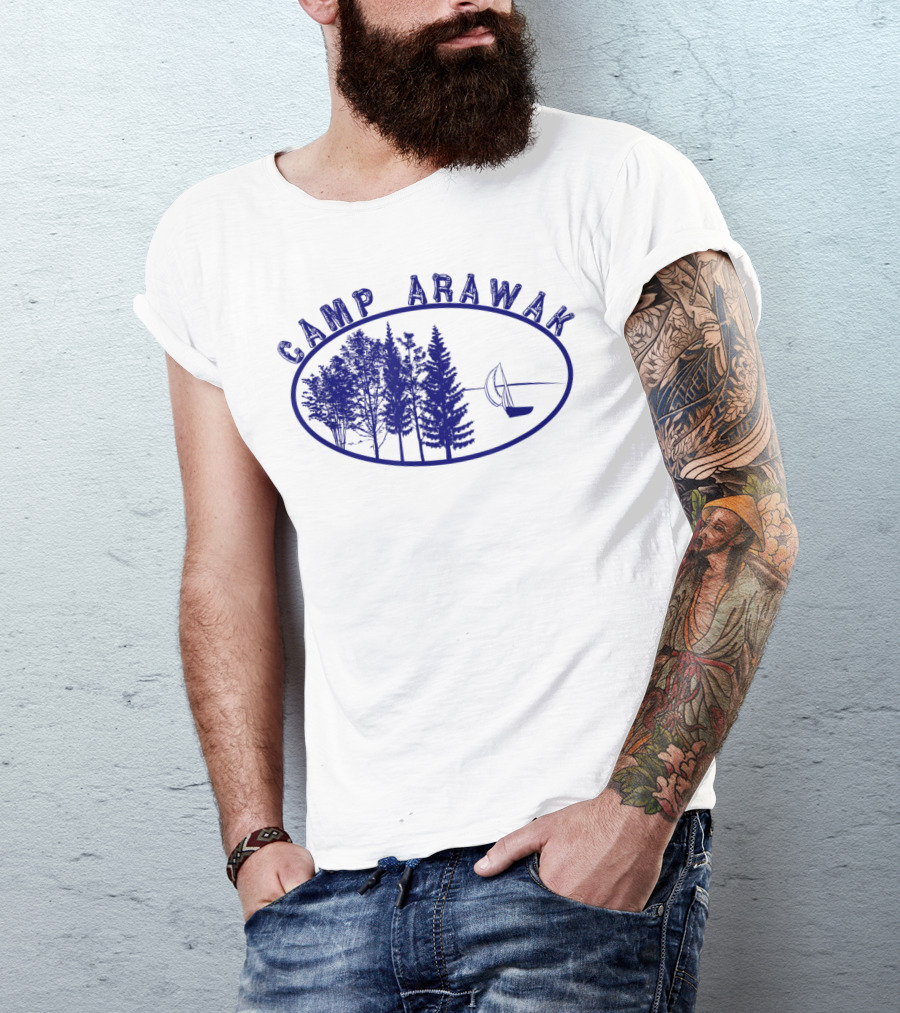 Camp Arawak Forest And Sailboat Vintage T-Shirt